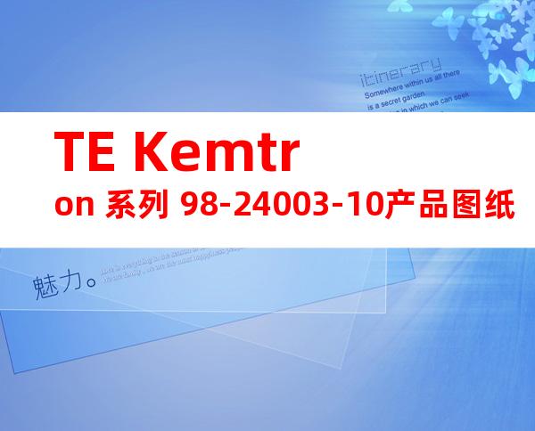 TE Kemtron 系列 98-24003-10产品图纸
